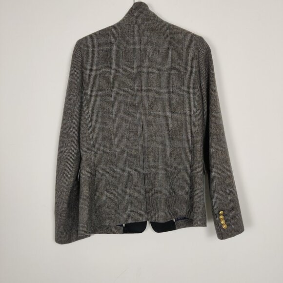 J. Crew Women's Regent Blazer Size 6 Gray Glen Plaid Wool Business Casual Office - Picture 2 of 12